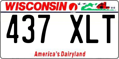 WI license plate 437XLT