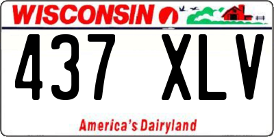 WI license plate 437XLV