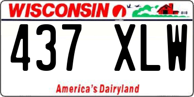 WI license plate 437XLW
