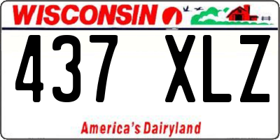 WI license plate 437XLZ