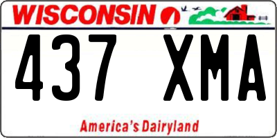 WI license plate 437XMA