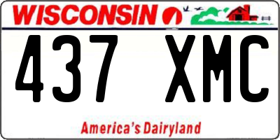 WI license plate 437XMC