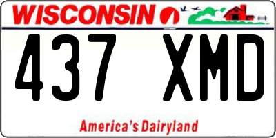WI license plate 437XMD