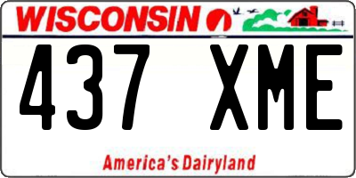 WI license plate 437XME