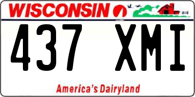 WI license plate 437XMI