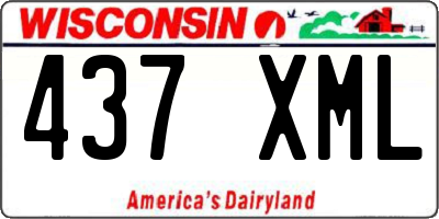 WI license plate 437XML