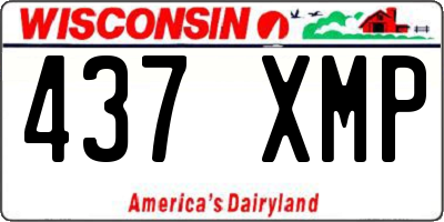 WI license plate 437XMP