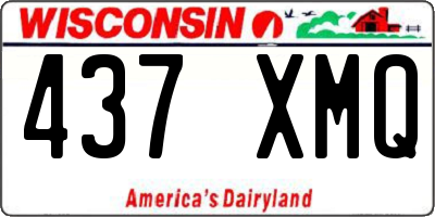 WI license plate 437XMQ