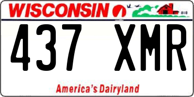 WI license plate 437XMR