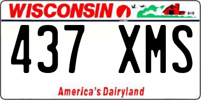 WI license plate 437XMS