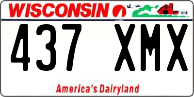 WI license plate 437XMX