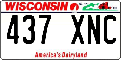 WI license plate 437XNC