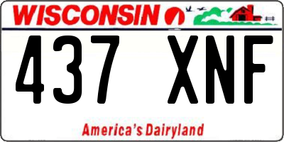 WI license plate 437XNF