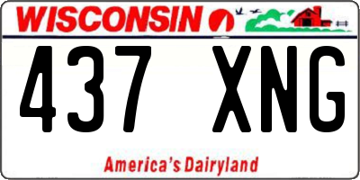 WI license plate 437XNG