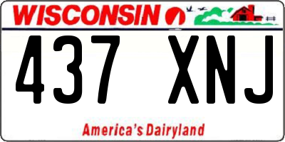 WI license plate 437XNJ