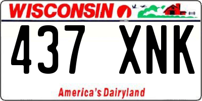 WI license plate 437XNK