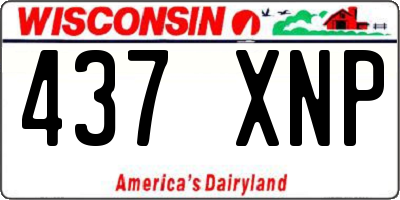 WI license plate 437XNP