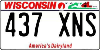 WI license plate 437XNS