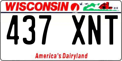 WI license plate 437XNT