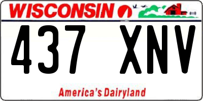 WI license plate 437XNV