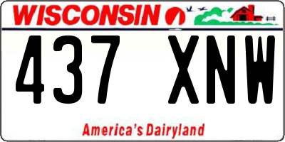 WI license plate 437XNW
