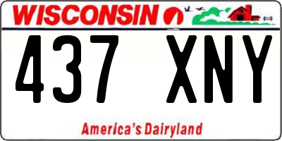WI license plate 437XNY