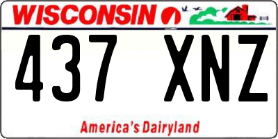 WI license plate 437XNZ