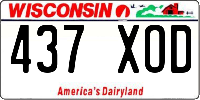 WI license plate 437XOD