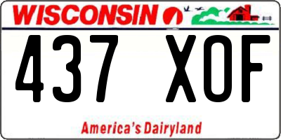 WI license plate 437XOF