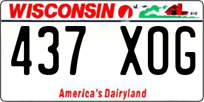WI license plate 437XOG