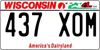 WI license plate 437XOM