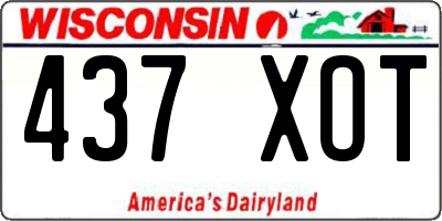 WI license plate 437XOT