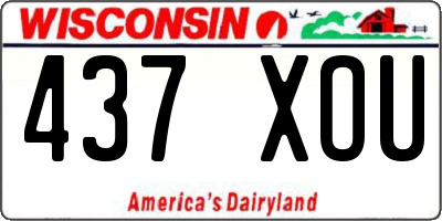 WI license plate 437XOU