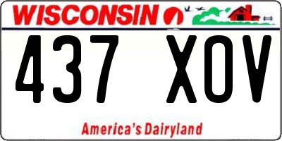 WI license plate 437XOV