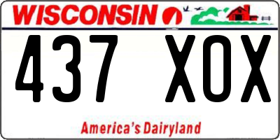 WI license plate 437XOX