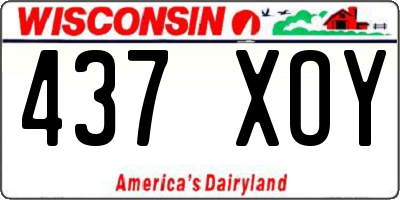 WI license plate 437XOY