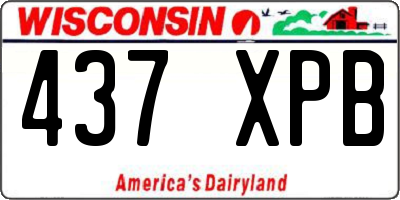 WI license plate 437XPB