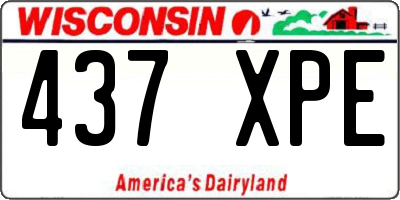 WI license plate 437XPE
