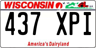 WI license plate 437XPI