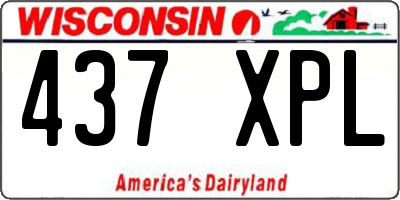 WI license plate 437XPL