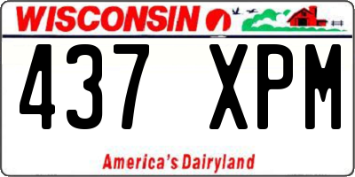 WI license plate 437XPM