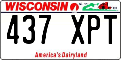 WI license plate 437XPT