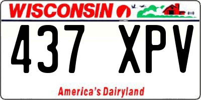 WI license plate 437XPV