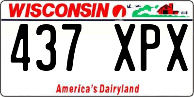 WI license plate 437XPX