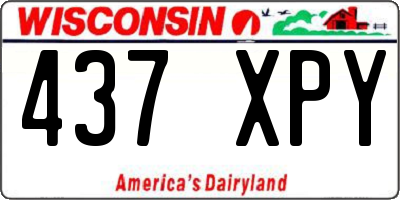 WI license plate 437XPY