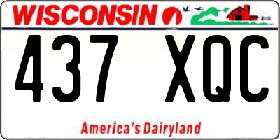 WI license plate 437XQC