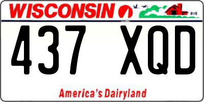 WI license plate 437XQD