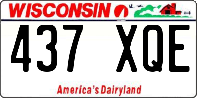WI license plate 437XQE