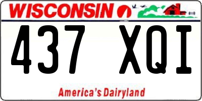 WI license plate 437XQI