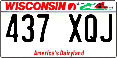WI license plate 437XQJ